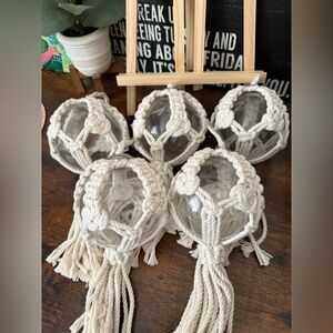 Robert Stanley Macramé Boho Christmas Ornaments NWT